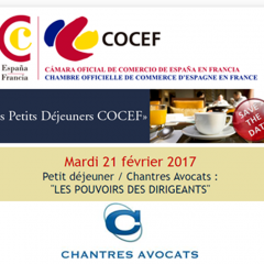 21/02/17 Petit déjeuner COCEF -Chantres Avocats "Les Pouvoirs des Dirigeants"_1